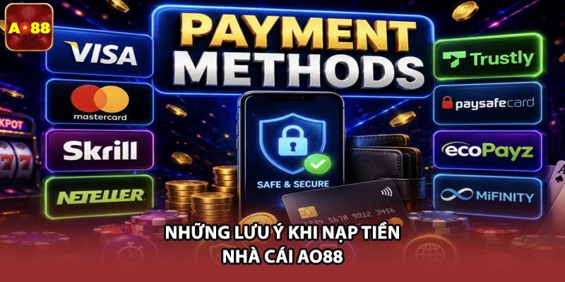 Những lưu ý khi nạp tiền nhà cái AO88